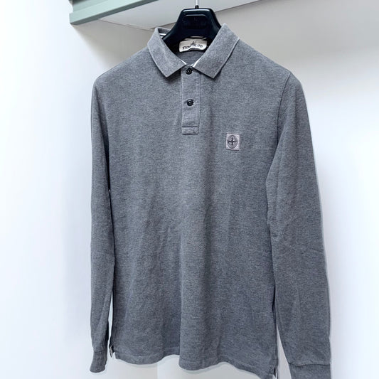 Stone Island Long Sleeve Patch Polo - Medium ptp19.5"