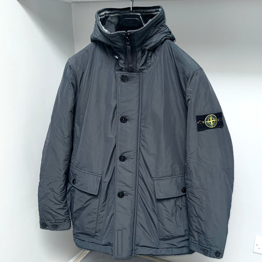 Stone Island Micro Reps With Primaloft Insulation Technology Full Zip Badge Parka Jacket - Large ptp23”