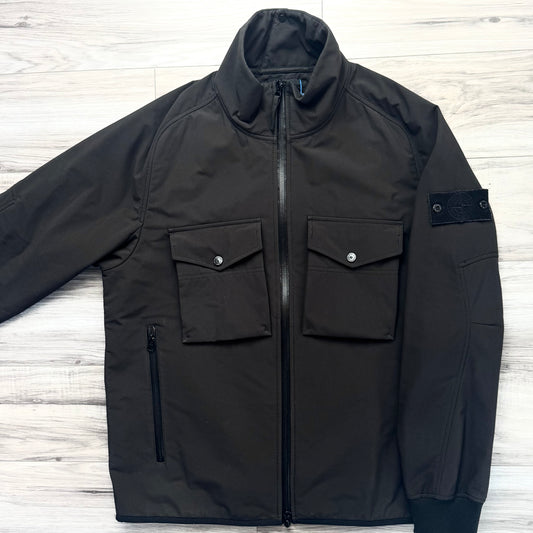 Stone Island Polyester Stretch 5L Ghost Piece Badge Jacket - Large ptp23”