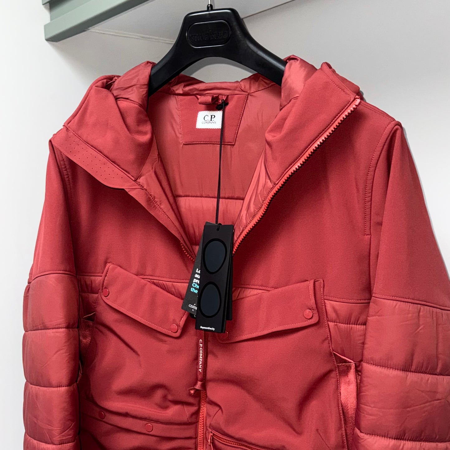 CP Company Shell-R Mixed Multi Pocket Full Zip Goggle Jacket - Large ptp21.5”