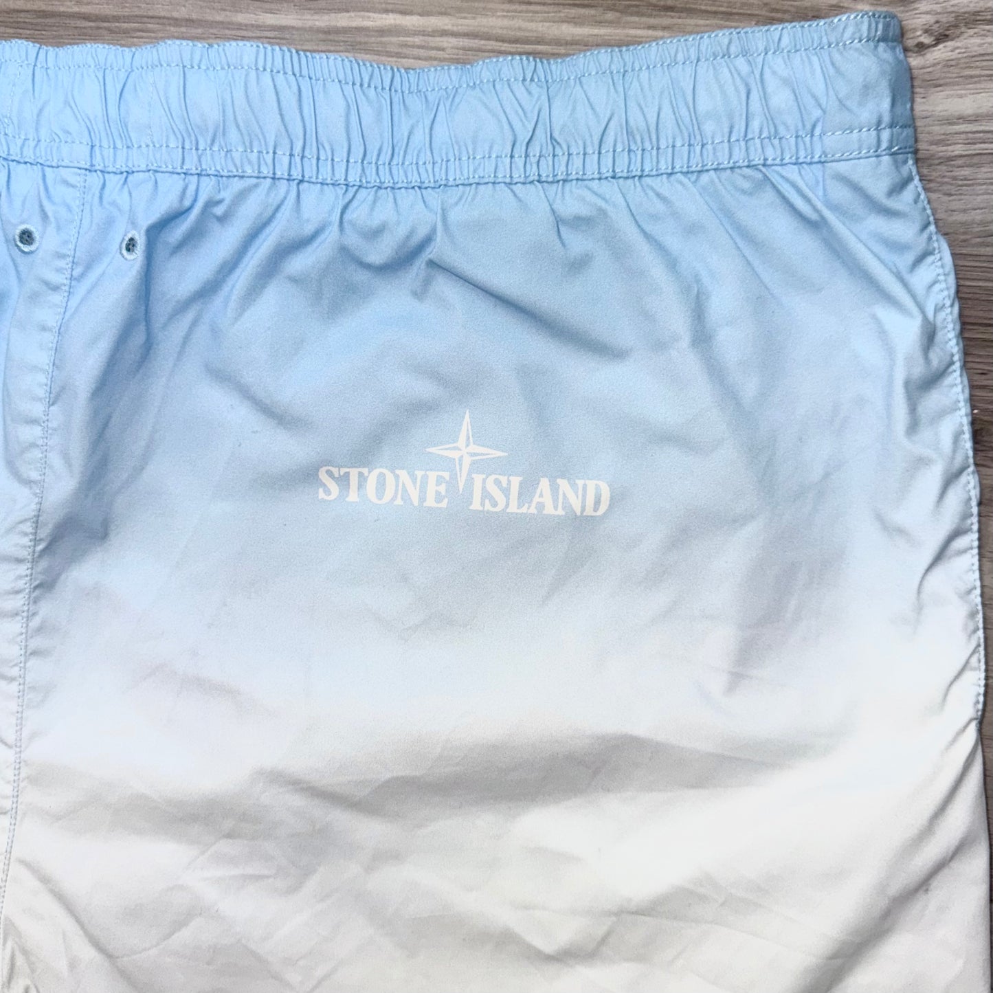 Stone Island Gradiant Spell Out Logo Swim Shorts - 3XL 40W