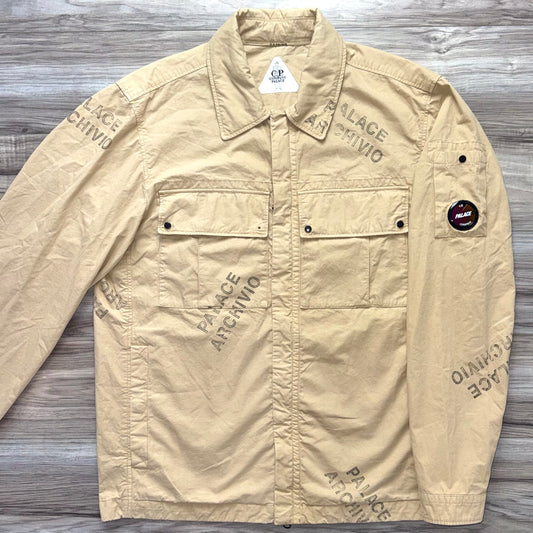CP Company x Palace Washed Cotton Full Zip Lens Overshirt - Large ptp22.5”