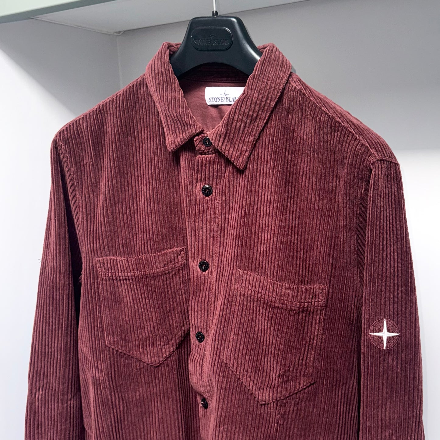 Stone Island Corduroy Button Up Overshirt - XL ptp23.5”