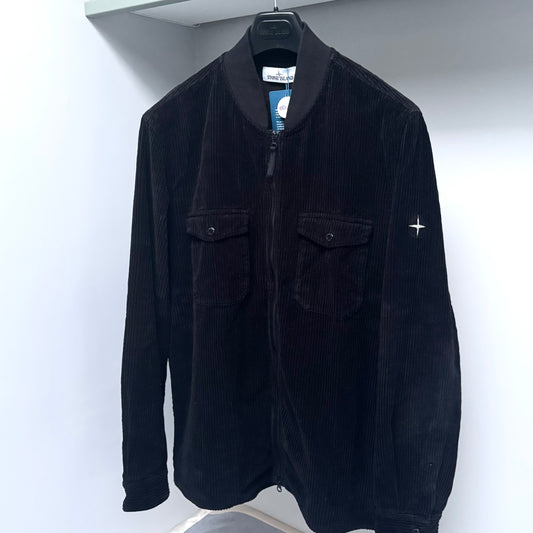 Stone Island Corduroy Embroidered Compass Full Zip Bomber Jacket - XL ptp24”