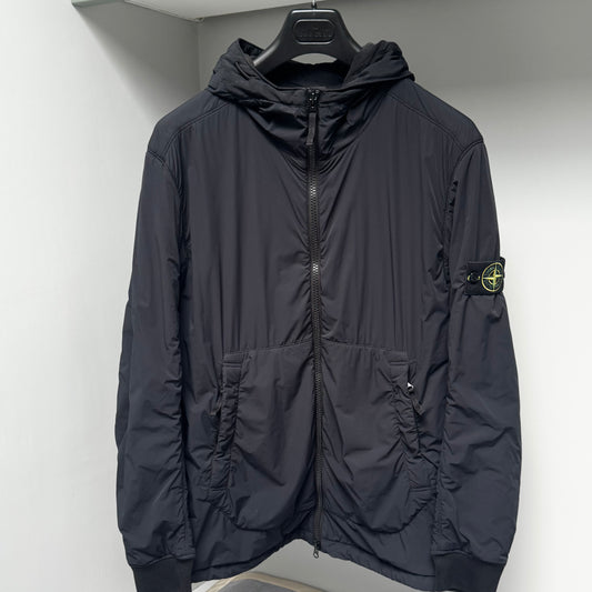 Stone Island Black Comfort Tech Composite Polartec Alpha Technology Full Zip Jacket - XL