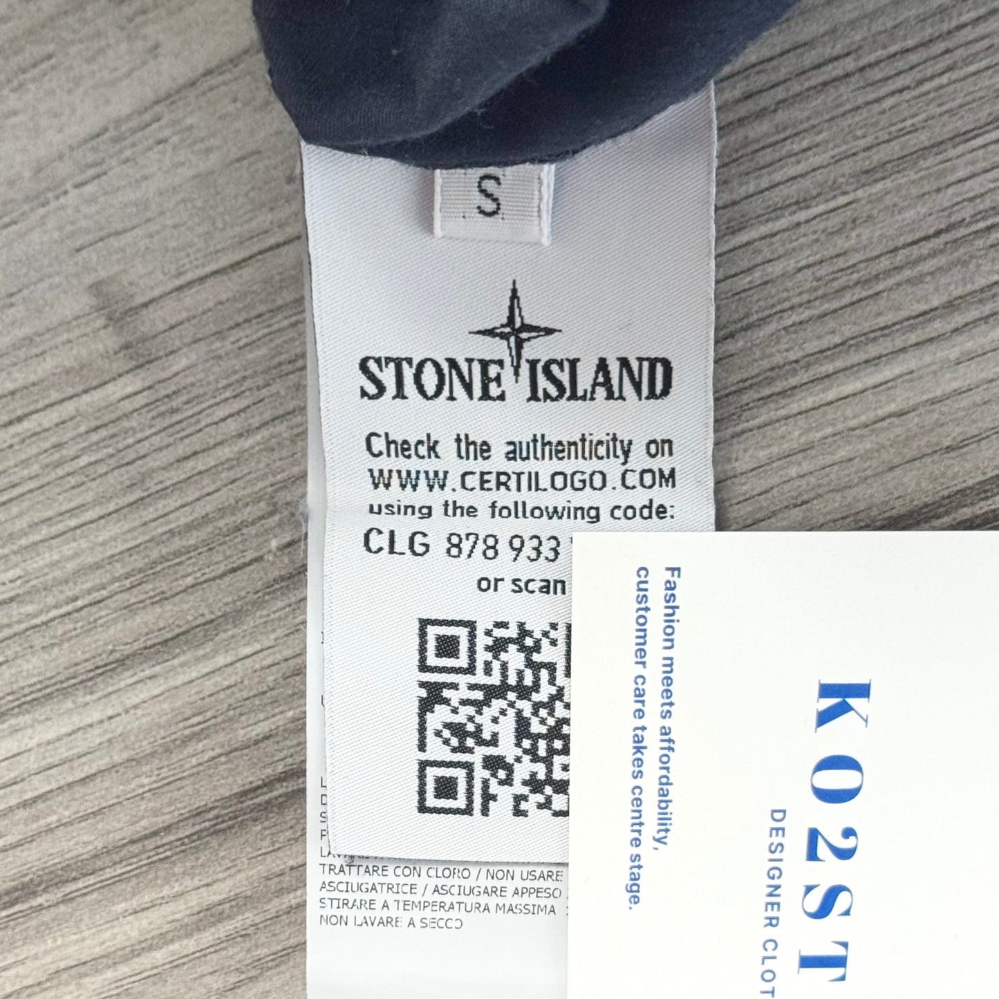 Stone Island Full Zip Badge Overshirt - Small ptp20”