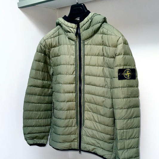 Stone Island O-Cotton / R-Nylon Tela Full Zip Badge Jacket - Medium ptp21”