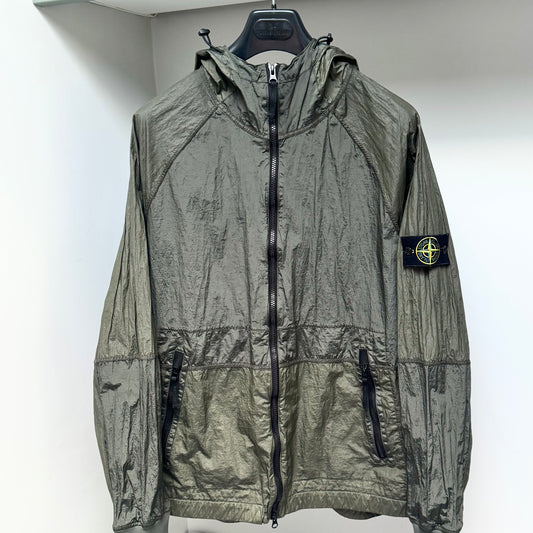 Stone Island Green Nylon Metal Watro-TC In Econyl Regenerated Nylon Full Zip Jacket - XXL