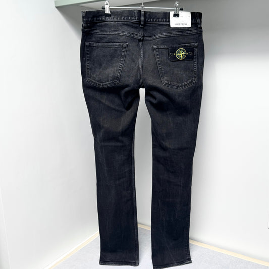 Stone Island Black Denim Jeans - 36W 34L Skinny Fit