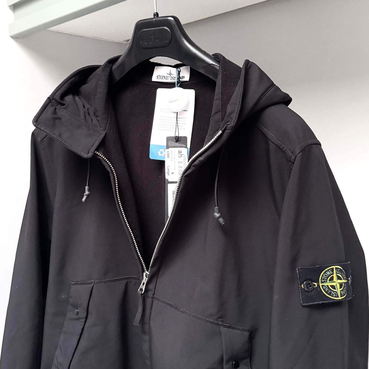 Stone Island Soft Shell-R Full Zip Badge Jacket - XL ptp23.5”