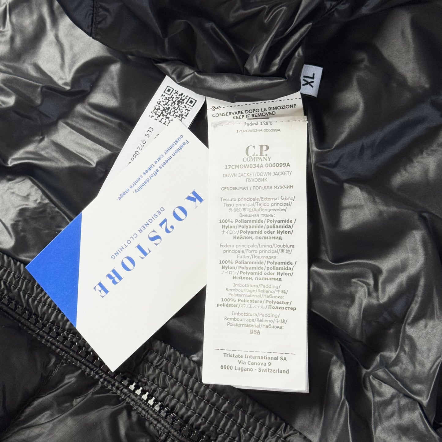 CP Company DD Shell Padded Down Full Zip Lens Jacket - XL ptp24”