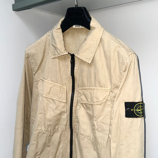 Stone Island Full Zip Badge Overshirt - Medium ptp21”