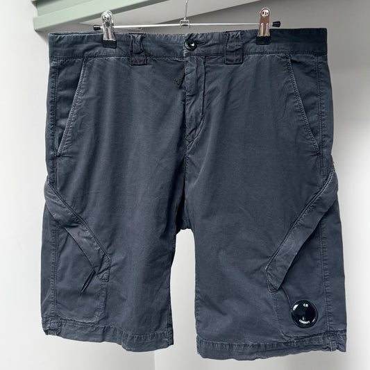 CP Company Navy Blue Cotton Lens Cargo Shorts - Large 34W