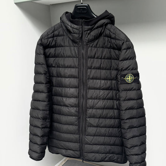 Stone Island O-Cotton / R-Nylon Tela Full Zip Badge Jacket - XXL ptp24.5”
