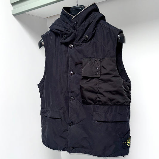 Stone Island Hooded David Light-TC With Micropile Badge Gilet - Large ptp22”