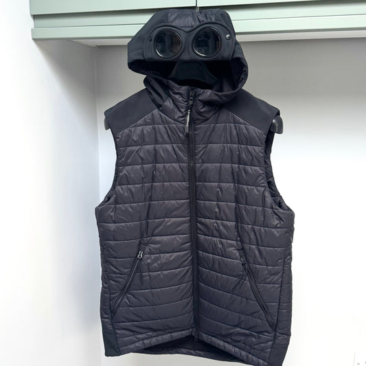CP Company Navy Blue Padded Shell Full Zip Goggle Gilet - XL ptp22.5”