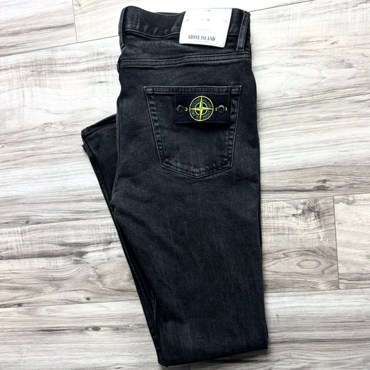 Stone Island Black Denim Jeans - 34W 32L Skinny Fit