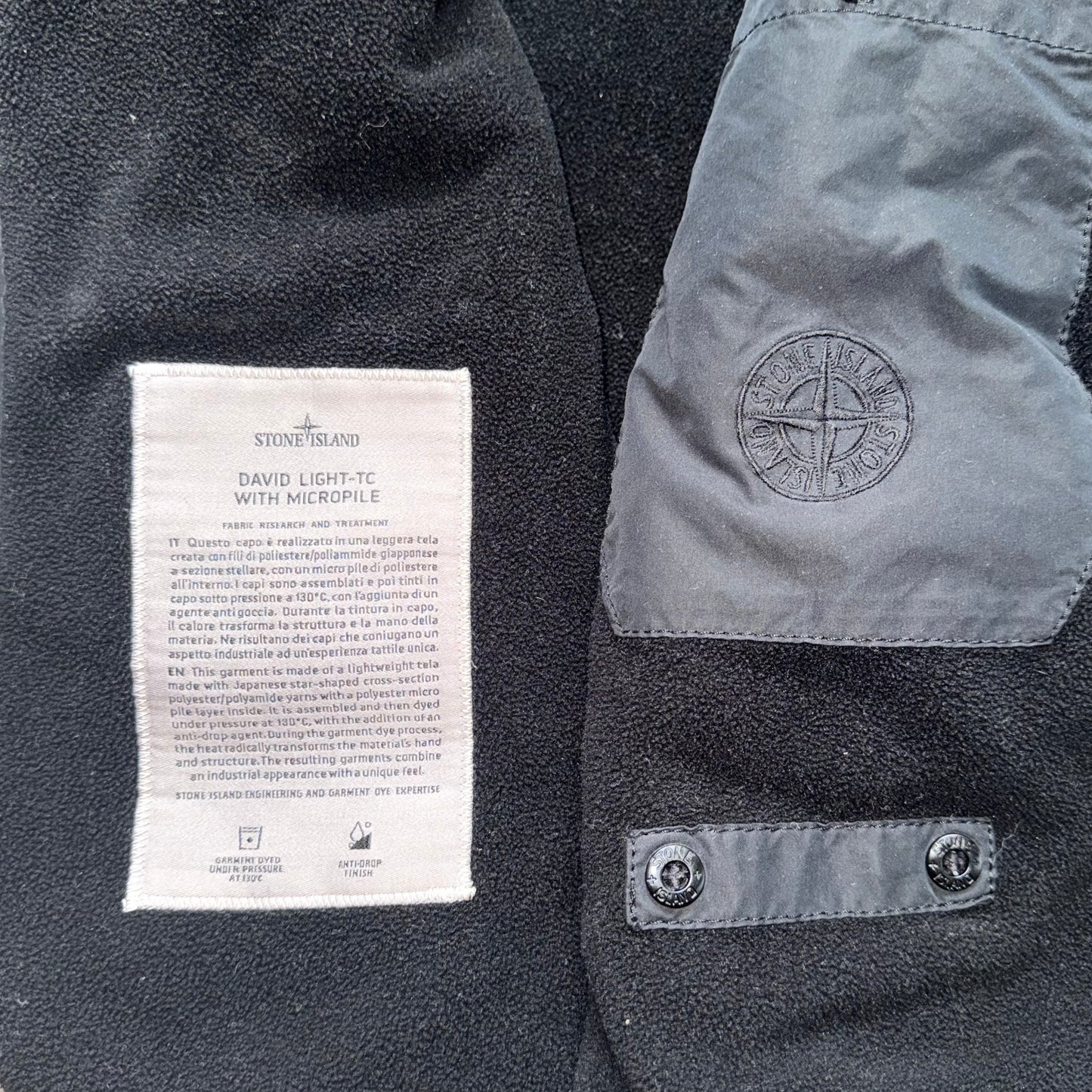Stone Island Hooded David Light-TC With Micropile Badge Gilet - Large ptp22”