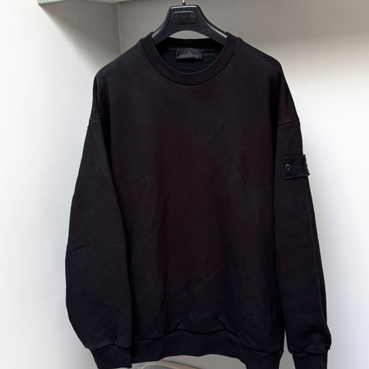 Stone Island Black Heavy Organic Cotton Ghost Pullover Sweatshirt - 3XL ptp26.5”