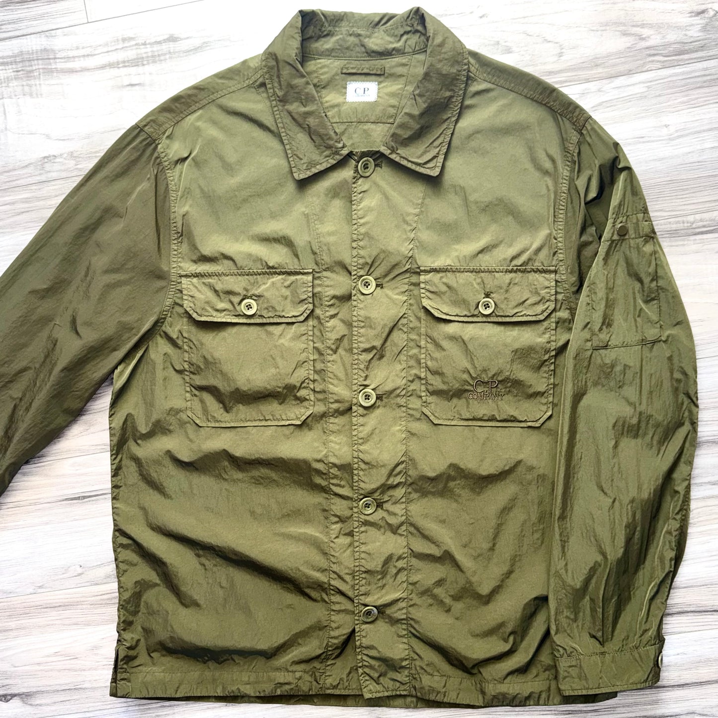 CP Company Chrome-R Nylon Pocket Button Up Overshirt - XXL ptp24”