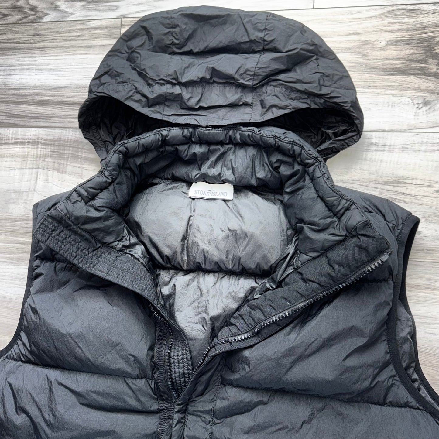 Stone Island Garment Dyed Crinkle Reps NY Down Badge Gilet - 3XL ptp26.5”