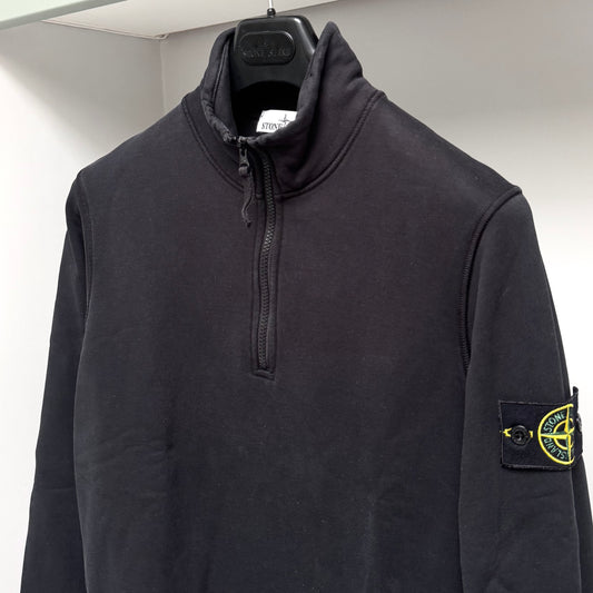 Stone Island Quarter Zip Pullover Badge Sweatshirt - Small ptp20"