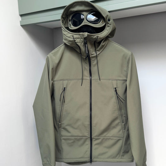 CP Company Green Shell-R Full Zip Goggle Jacket - Large (50)