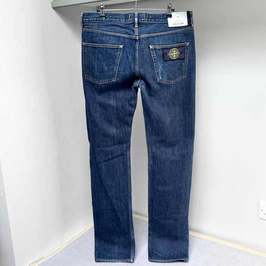 Stone Island Blue Denim Jeans - 32W 34L Regular Tapered Fit