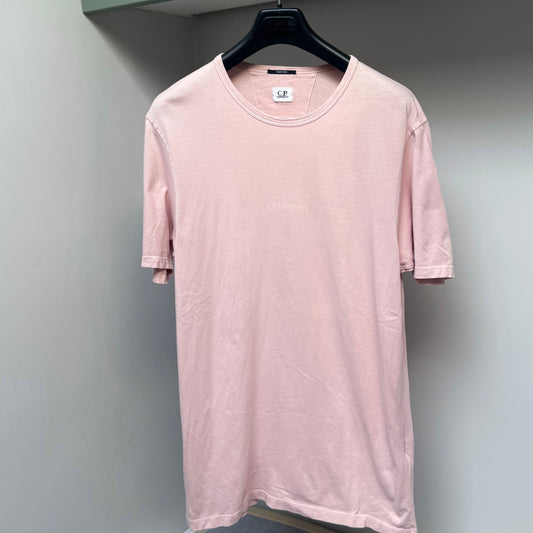 CP Company Pink Resist Dyed Spellout Logo T shirt - Medium