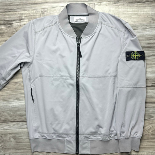 Stone Island Light Soft Shell SI Check Grid Badge Jacket