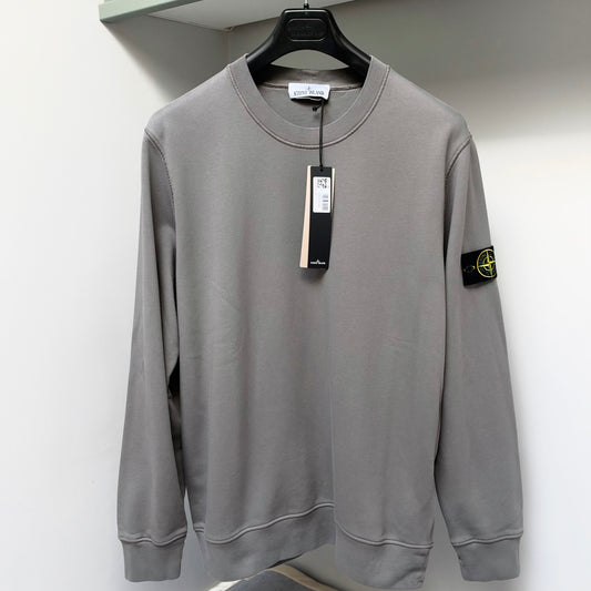 Stone Island Grey Organic Cotton Fleece Pullover Sweatshirt - XL