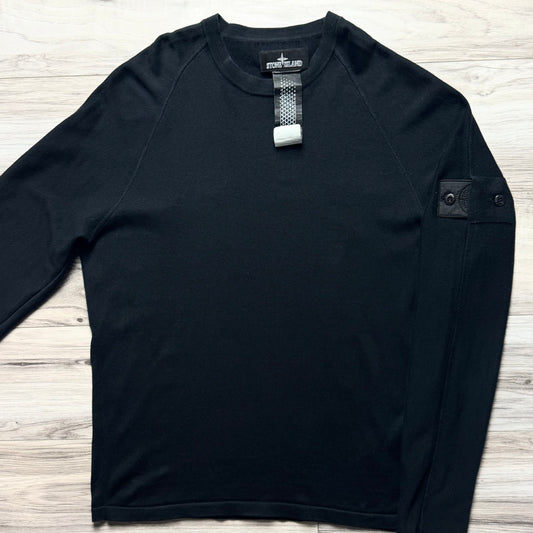 Stone Island Knitted Shadow Project Pullover Badge Sweatshirt - Small ptp20”