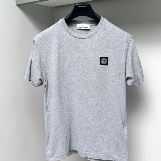 Stone Island Grey Patch Logo T shirt - Small ptp19”