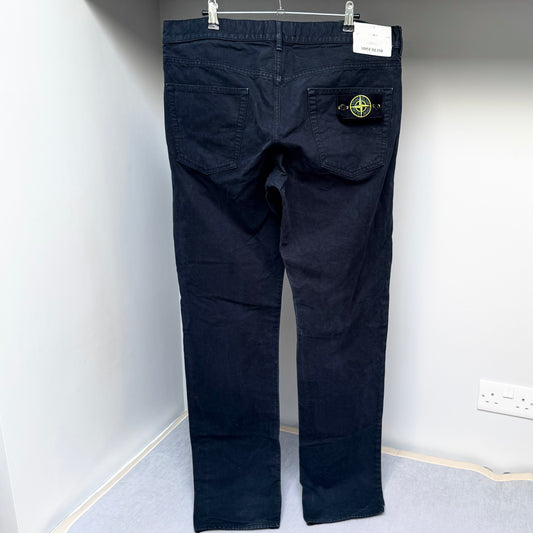 Stone Island Navy Blue Denim Jeans - 36W 34L Regular Tapered Fit
