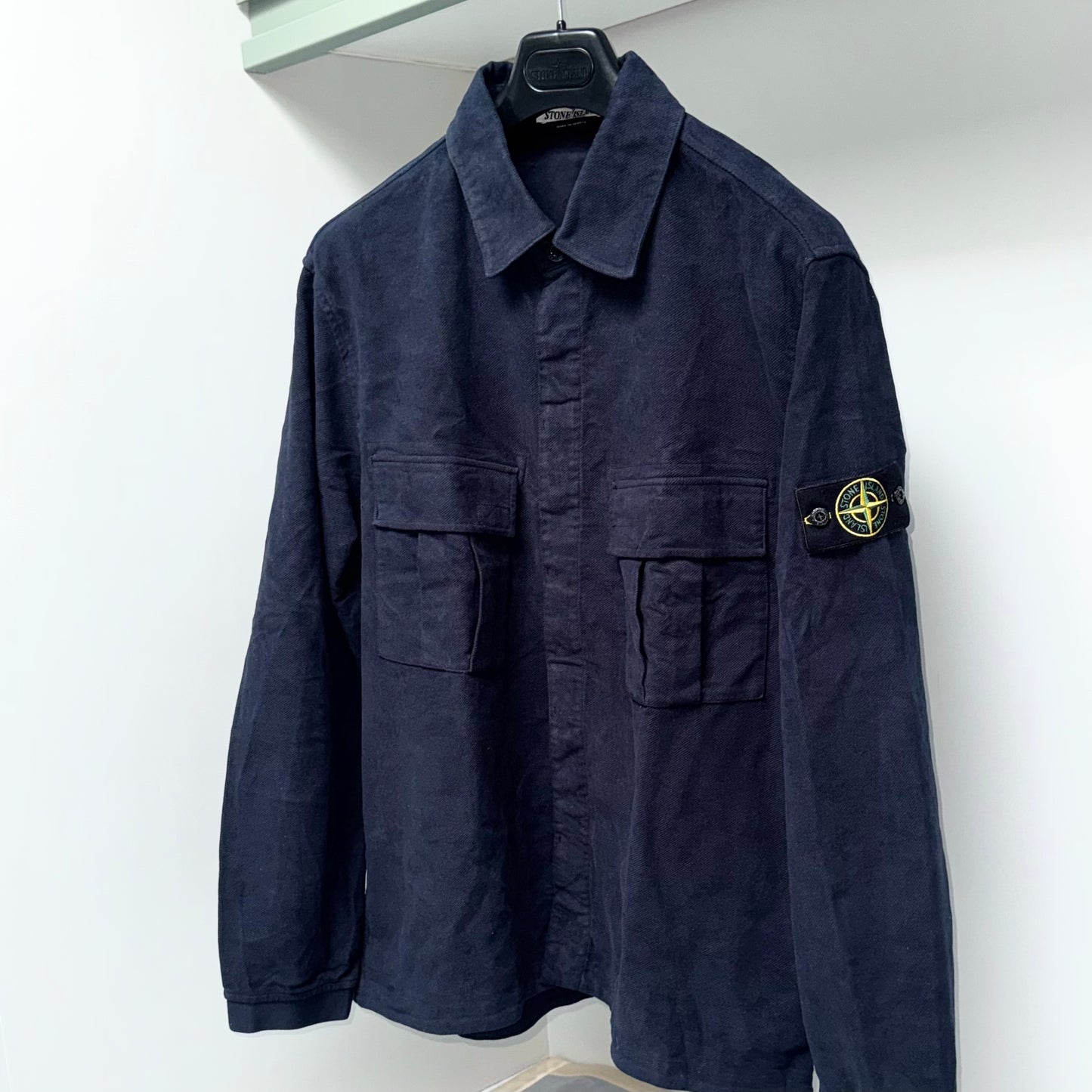 Stone Island Multi Pocket Button Up Badge Overshirt - XL ptp24”