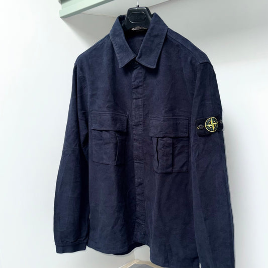 Stone Island Multi Pocket Button Up Badge Overshirt - XL ptp24”