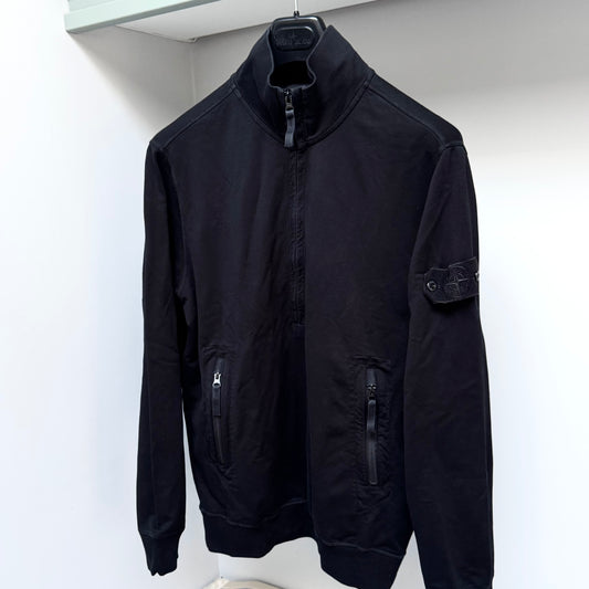 Stone Island Ghost Half Zip Badge Sweatshirt - Large ptp22.5”