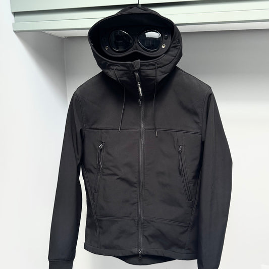 CP Company Black Shell-R Full Zip Goggle Jacket - Small ptp20.5”