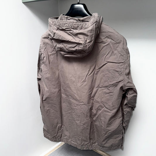 Stone Island Hooded Supima Cotton Twill Stretch-TC Full Zip Badge Overshirt - XL ptp23”