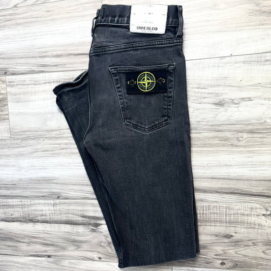 Stone Island Black Denim Jeans - 30W 32L Regular Tapered Fit
