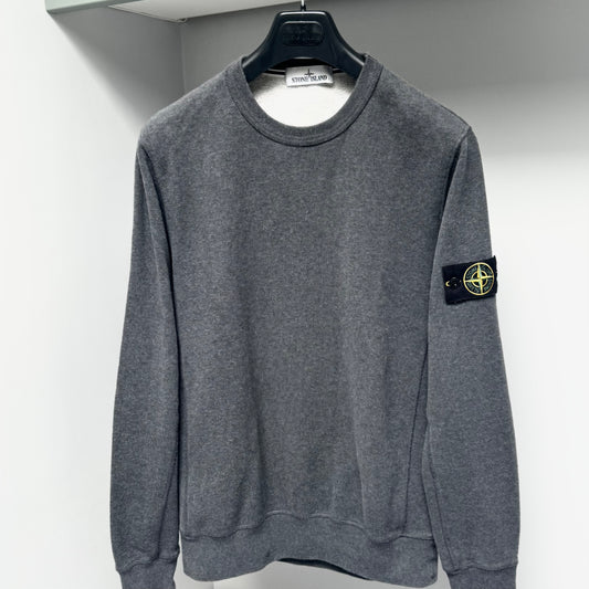 Stone Island Charcoal Grey Cotton Pullover Sweatshirt - Medium ptp21”