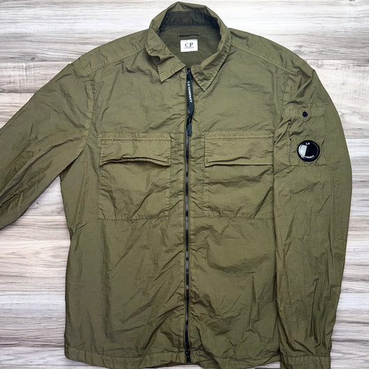 CP Company Taylon-L Chrome Nylon Lens Overshirt