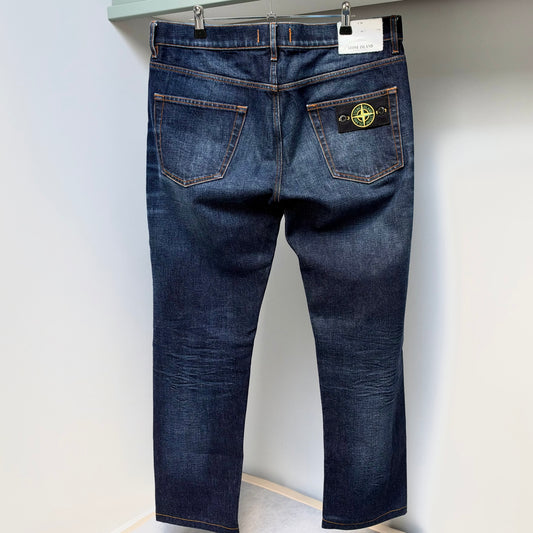 Stone Island Blue Denim Jeans - 34W 29L Regular Tapered Fit