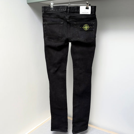 Stone Island Black Denim Jeans - 28W 32L Skinny Fit