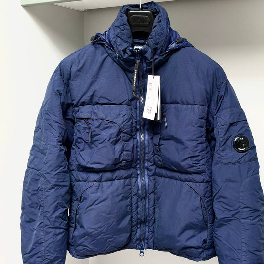 CP Company Flatt Nylon Down Lens Full Zip Jacket - Small