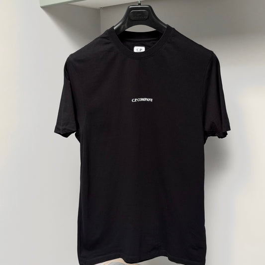 CP Company Black Spellout Logo T shirt - Medium
